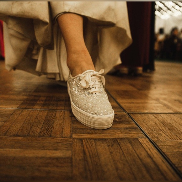 kate spade Shoes - Kate spade keds sparkle platform sneakers